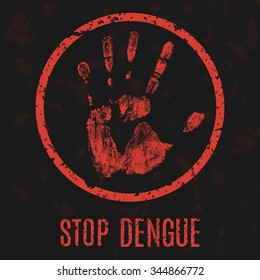 stop dengue fever vector sign