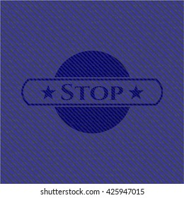Stop with denim texture