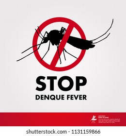stop denque fever vector illustration