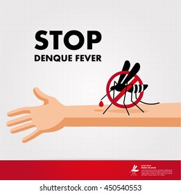 stop denque fever vector illustration
