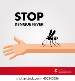 stop denque fever vector illustration
