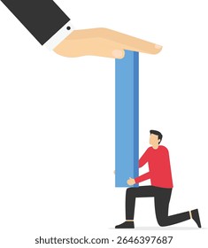 Stop development or growth. Concept business achievement vector illustration, Prohibited stock illustration

