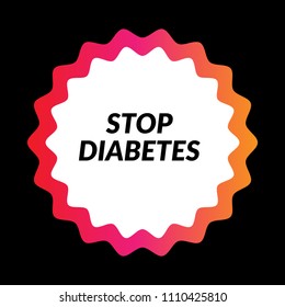 stop diabetes label