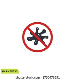 stop disease icon illustration vector eps 10 logo template