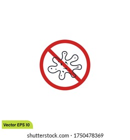 stop disease icon illustration vector eps 10 logo template