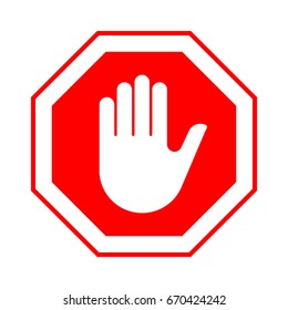 Stop Do Not Enter Stop Red Stock Vector (royalty Free) 670424242