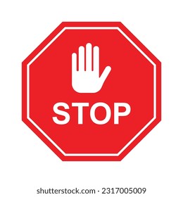 stop do not enter sign icon vector