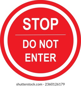 Stop do not enter sign vector art