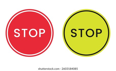 Stop do not enter sign design set