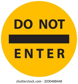 Stop Do Not Enter Wording Warning Stock Vector (Royalty Free ...