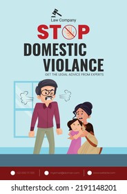 Stop Domestic Violance Get The Legal Advice From Experts Flyer Design. 