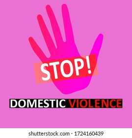 Stop Domestic Violence Against Women Creative Stock Vector (Royalty ...