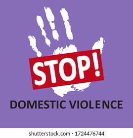 Stop Domestic Violence against women. Creative Social Vector Design Element Concept.