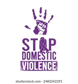 Stop Domestic Violence. The Elimination of Violence Against Women Vector Illustration T shirt Design