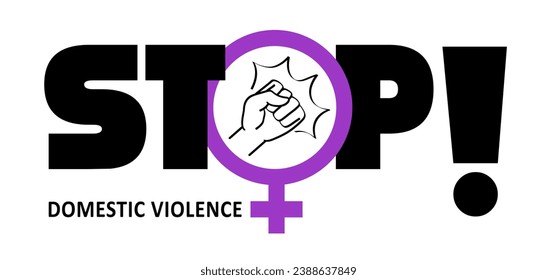 Detengan la violencia doméstica o la violencia sin sentido. Para la cinta morada, mes de toma de conciencia (DVAM). Pictograma de puñetazos o golpes. Icono de psicología. Concepto de no violencia. Enojado, asustado.