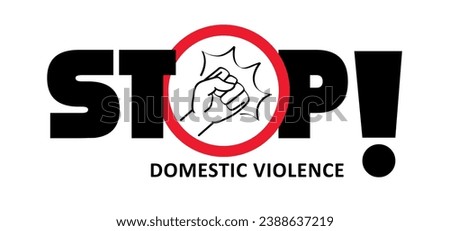 Stop domestic violence or senseless violence. For purple ribbon, awareness month (DVAM). Fist punching or hitting pictogram. Psychology icon. Nonviolence concept. Angry, afraid person. Woman against.