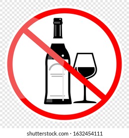 stop drinking alcohol, sign and label
