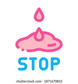 stop dropping blood icon vector. stop dropping blood sign. color symbol illustration
