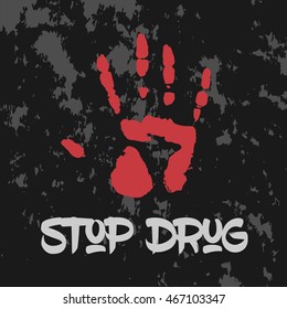 Stopp Drugs Konzept.