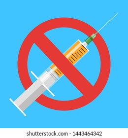 Stop Drugs Icon Vector Illustration - Vector