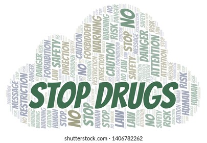 Stop Drugs word cloud. Wordcloud made with text only.