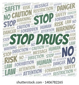 Stop Drugs word cloud. Wordcloud made with text only.