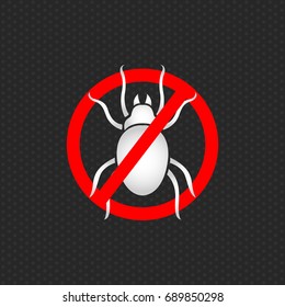 STOP Dust mites logo vector illustration