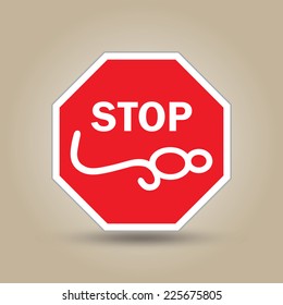 Stop Ebola sign illustration
