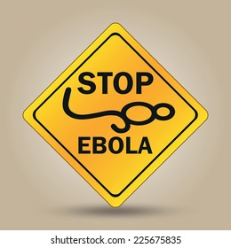 Stop Ebola sign illustration