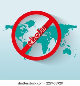 Stop Ebola virus across the globe vector