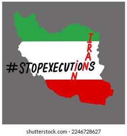 Stop executions in Iran.Activists protesting against executions. For cards, posters, stickers and professional design.