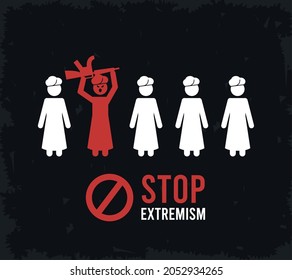 Extremismus-Banner mit Terroristen stoppen