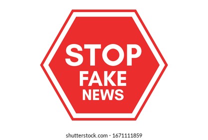 Stop fake news hoax. Vector stamp isolated on white background. Message against disinformation and fraud about coronavirus covid-19.