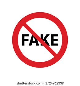 Stop Fake No Fake Red Circle Stock Vector (Royalty Free) 1724962339 ...