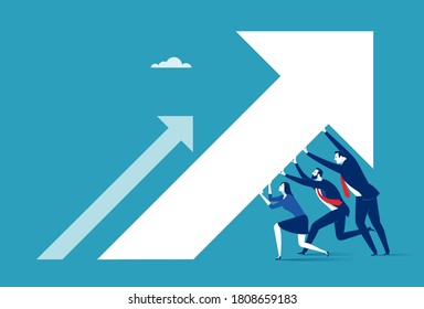 Stop falling. Save falling economy.  Business vector illustration.