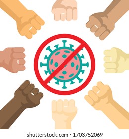 Parar y pelear juntos el coronavirus