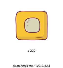 Stop Filled outline Icon Design illustration. Media Control Symbol on White background EPS 10 File
