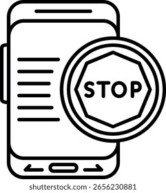 Detener diseño de icono de estilo relleno