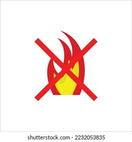 stop fire icon. keep away from fire