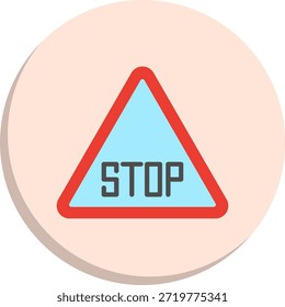 Icono de estilo de círculo plano de parada
