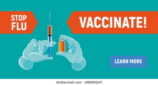 STOP FLU VACCINATE BANNER DESIGN