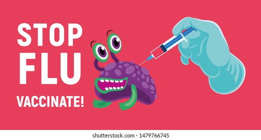 STOP FLU VACCINATE CONCEPT DESIGN