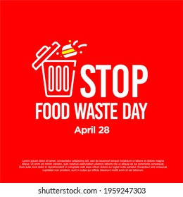 Stop Food Waste Day Or Food Wasting Icon