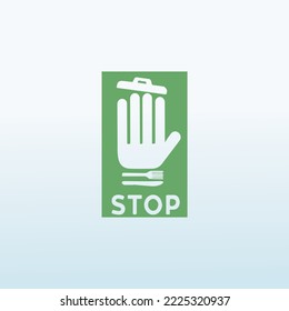 STOP FOOD WASTE logo design