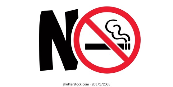 Prohibido fumar pictograma. Para, no fumes tabaco ni cigarrillos. Cartel para fumar. Logo del vector. Área designada. Día de no fumar