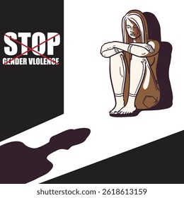 stop gender violence vector design
