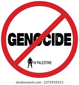 Stop Genocide illustration template design.