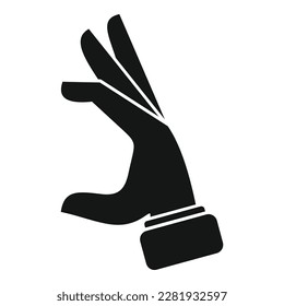 Stop gesture icon simple vector. Finger hold. Palm hand