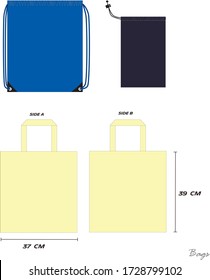 ฺBags for stop global warming template pattern design vector