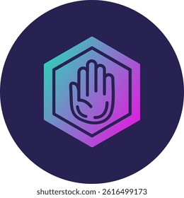 Stop Glyph Circle Gradient Icon